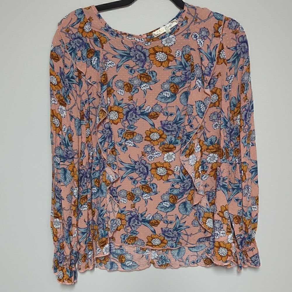 True Self Pink Floral Blouse